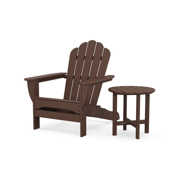 Trex Outdoors Monterey Bay Oversized Outdoor Adirondack Chair with Side Table in Vintage Lantern