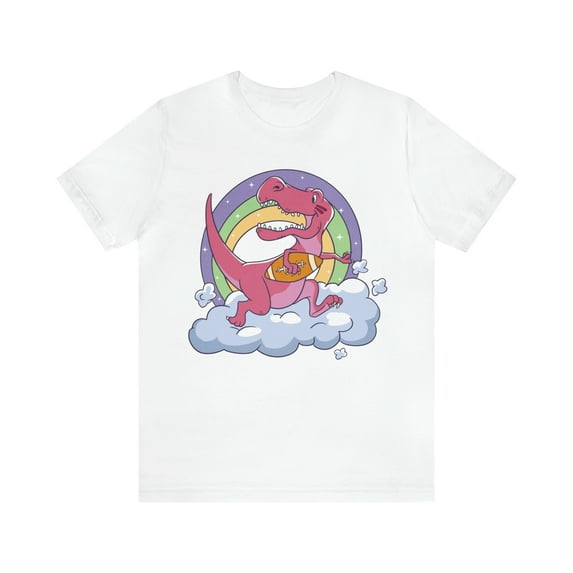 Trex Rainbow Playing Football Shirt