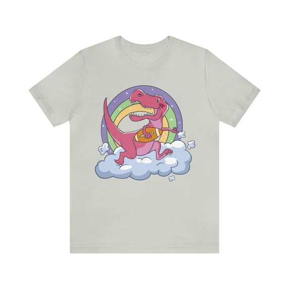 Trex Rainbow Playing Football Shirt