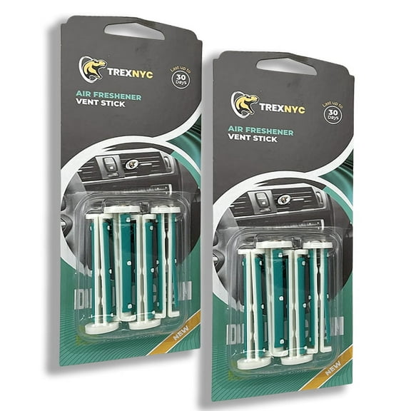 TrexNYC Car Air Fresheners Vent Sticks – Essential Car Odor Eliminator – Perfect Scented Car Accessories – For Long Lasting Fragrance up to 30 days, Deep Ocean, 2 Packs