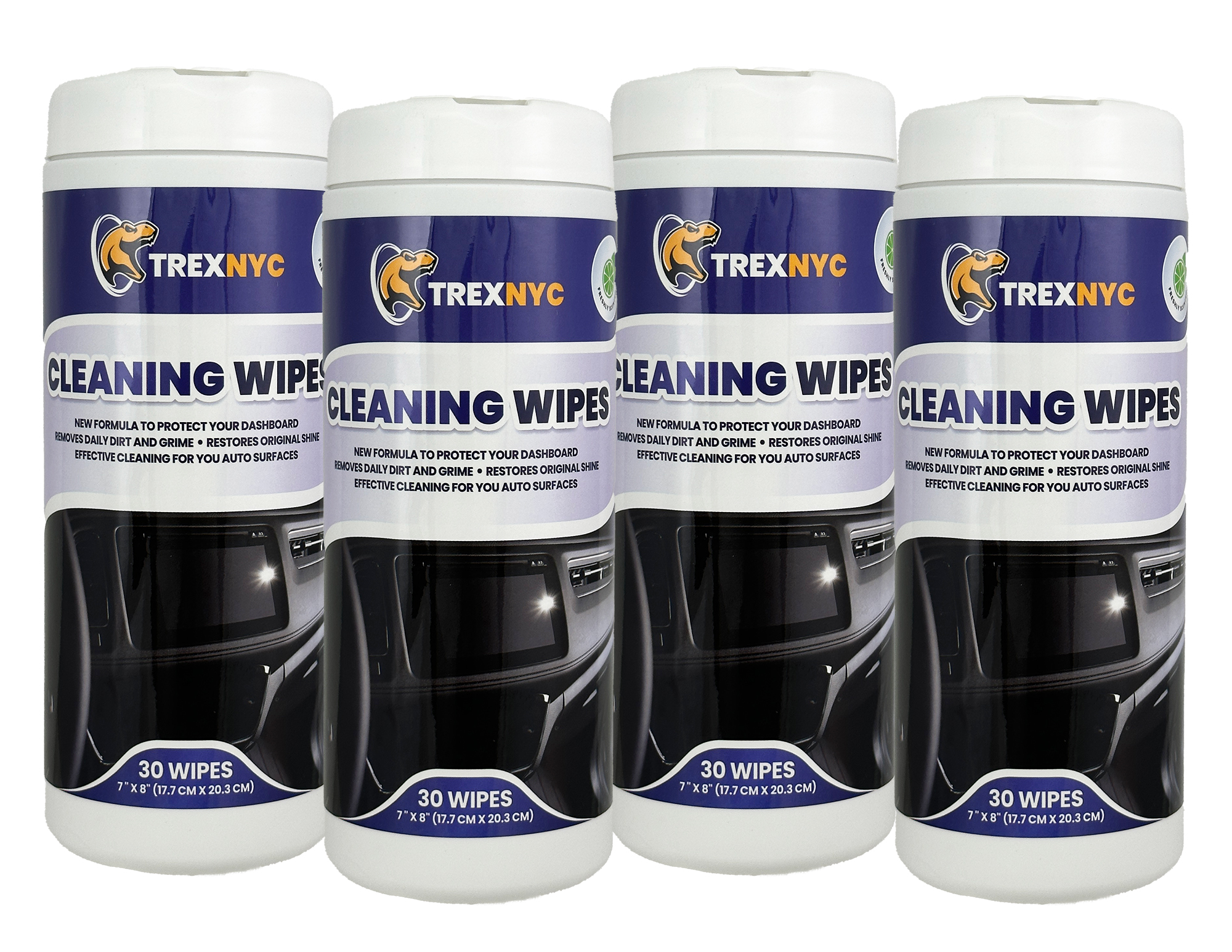 TrexNYC Cleaning Wipes Interior Car Wipes, AllInOne Interior