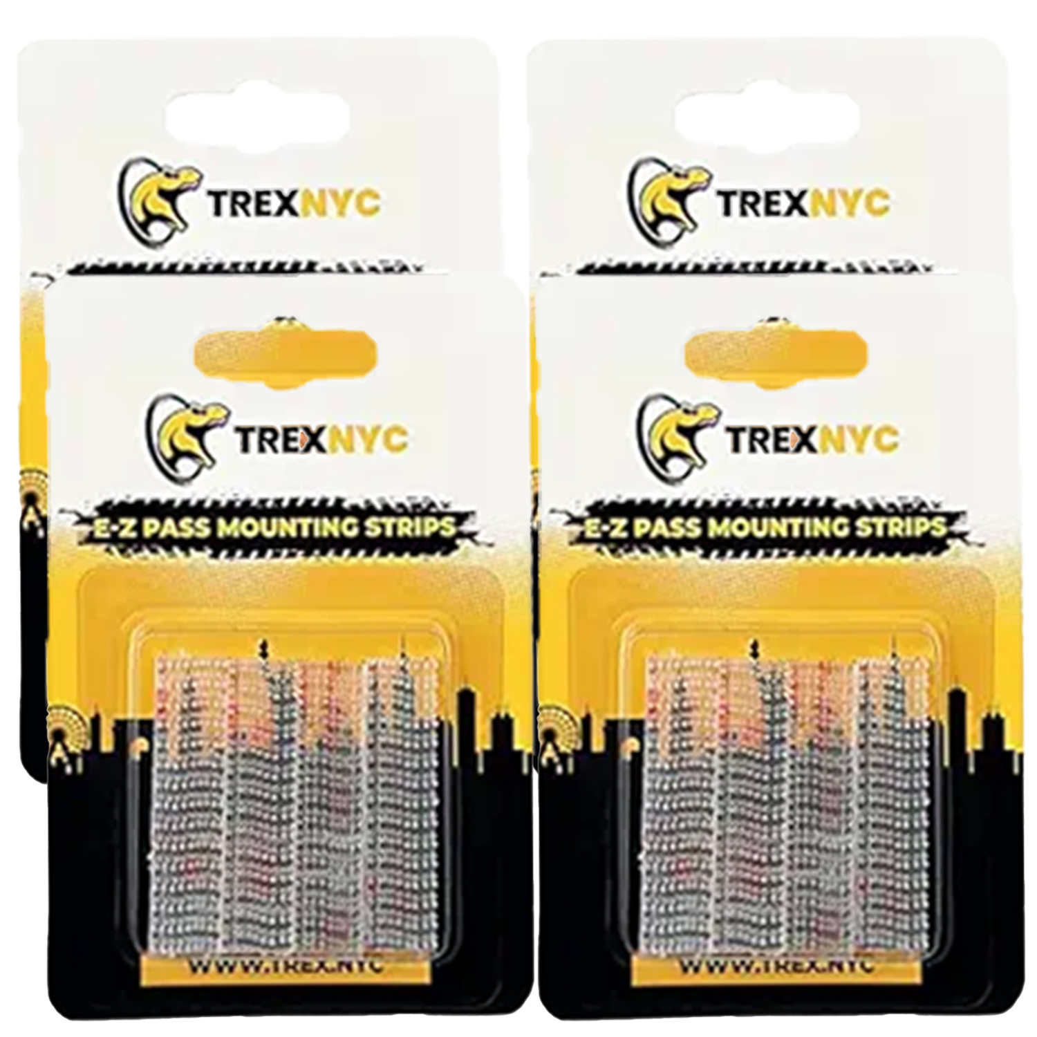 TrexNYC EZ Pass Mounting Strips, Heavy-Duty EZPass/IPass/Toll Pass