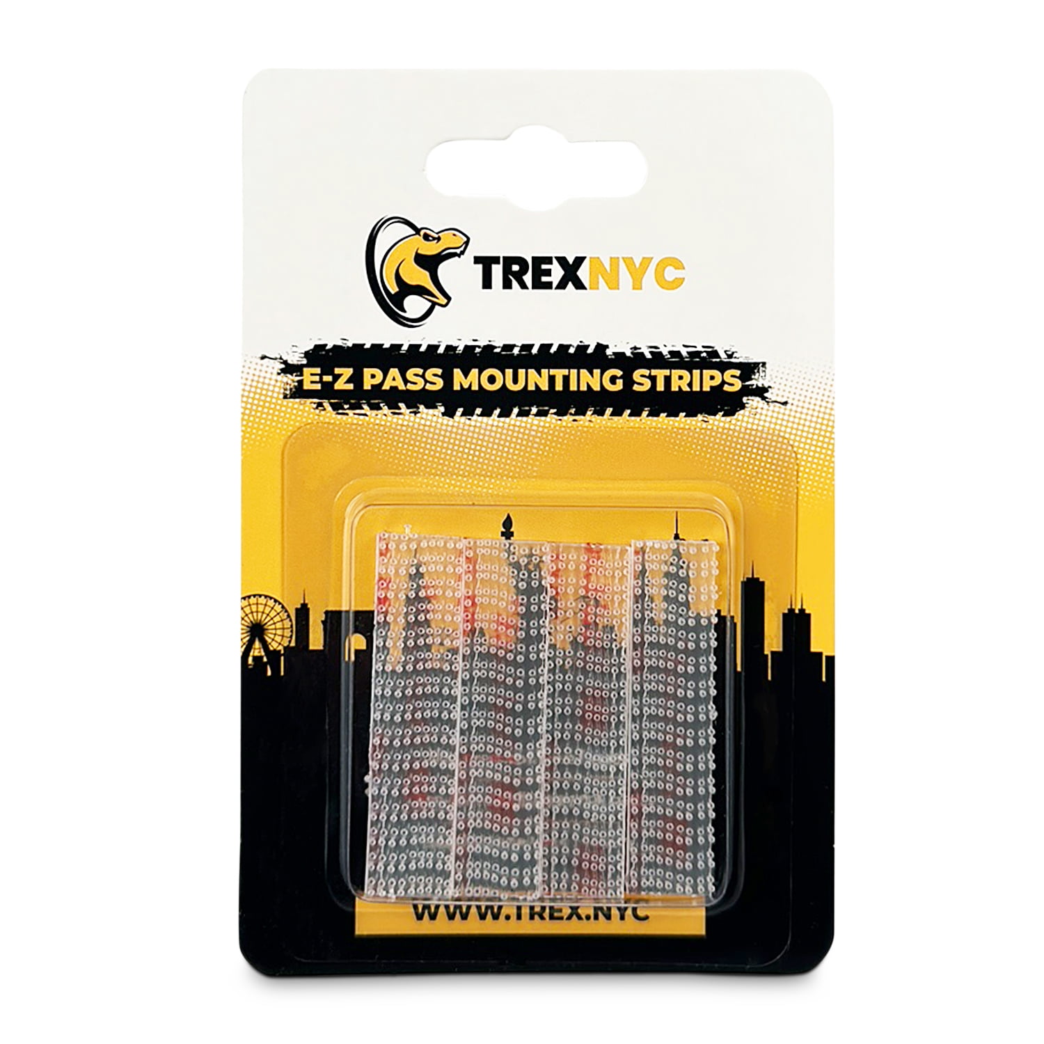 TrexNYC EZ Pass Mounting Strips, Heavy-Duty EZPass/IPass/Toll Pass Mounting  Strips, Peel and Stick Adhesive Strips Dual Lock Tape