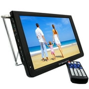 Trexonic Portable Ultra Lightweight Widescreen 12 LED TV With HDMI, SD, MMC, USB, VGA, Headphone Jack, AV Inputs and Output And Built-in Digital Tuner and Detachable Antenna