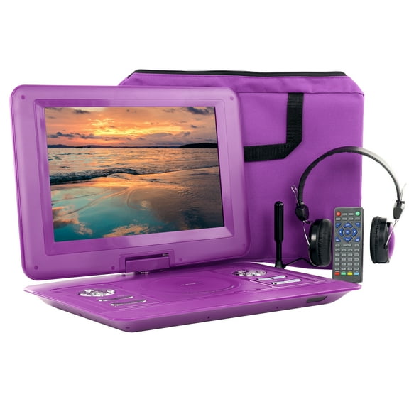 Pre-Owned Trexonic 13.3" Portable DVD Player with USB/HD/AV Inputs, Purple