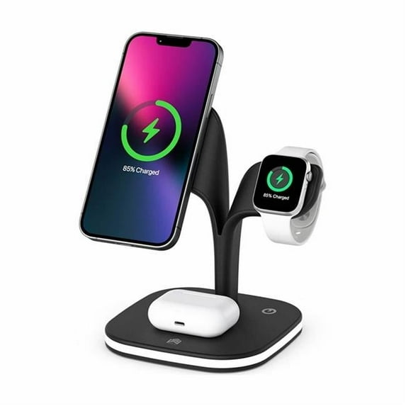 Trexonic 5 in 1 Fast Charge Charging Station for Smart Watch and Phone in Black