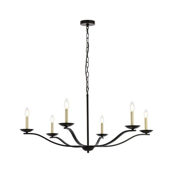 Trey 42 inch pendant in black