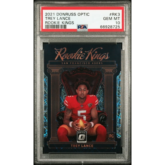 Trey Lance 2021 Donruss Optic Rookie Kings SSP Rookie Card PSA 10 Gem Mint POP 1