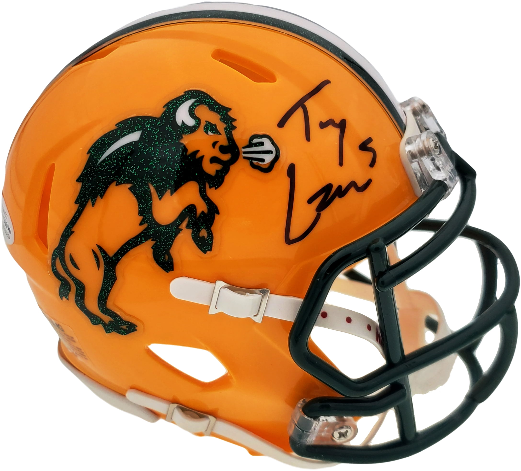 Trey Lance Autographed North Dakota State Bison Speed Mini Helmet Beckett BAS 187734