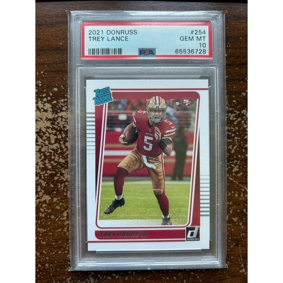 Trey Lance RC #254 - 2021 Donruss - PSA 10 GEM MT