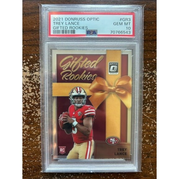 Trey Lance RC, Gifted Rookies #GR3 - 2021 Donruss Optic - PSA 10 GEM MT