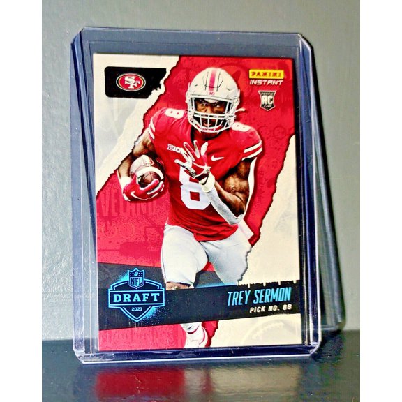 Trey Sermon 2021 Panini NFL Instant Draft Night #30 Rookie Card 1 of 883