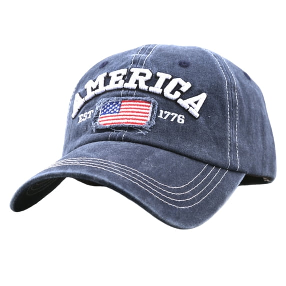 Trgacdwlo 1776-2026 250 Anniversary USA Hat Unisex Adjustable Embroidered Patriotic Hat Independence Day Distressed Retro Baseball Cap Blue