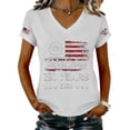 thumbnail image 1 of Trgacdwlo 1776-2026 250th Anniversary Women's Shirt America Flag 4th of July Shirts Women V Neck Patriotic Tops Women, 1 of 4