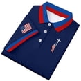 thumbnail image 1 of Trgacdwlo 1776-2026 Mens Polo Shirts 250th Anniversary USA Flag Print Independence Day Patriotic Big and Tall 4th of July Golf Shirt for Men, 1 of 5