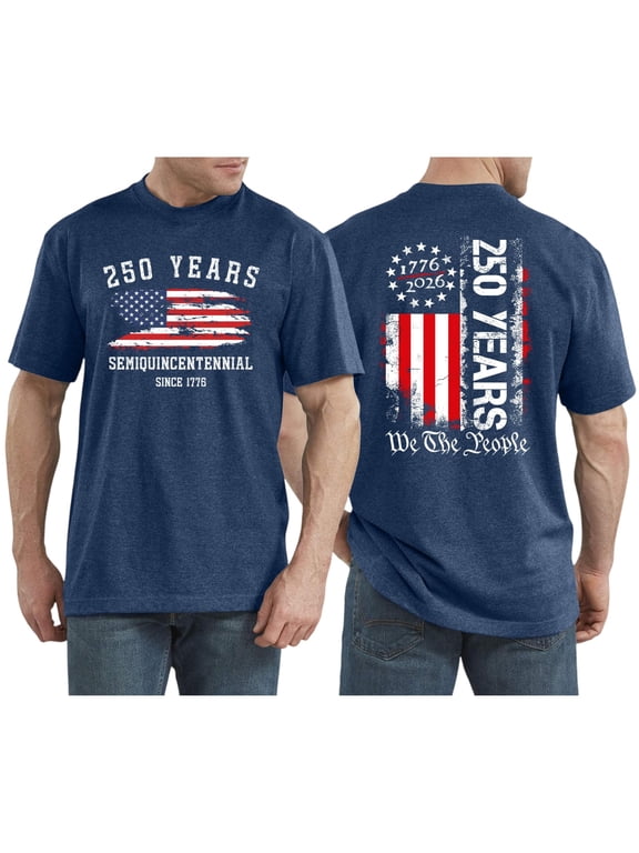 1776-2026 USA 250th Anniversary Shirt American Flag 4th of July Shirts Short Sleeve 1776 American Flag Patriotic Tee