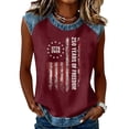 thumbnail image 1 of Trgacdwlo 1776-2026 USA 250th Anniversary Shirt Flag Print Independence Day Women's Tank Tops Freedom Womens 4th of July Shirts, 1 of 6