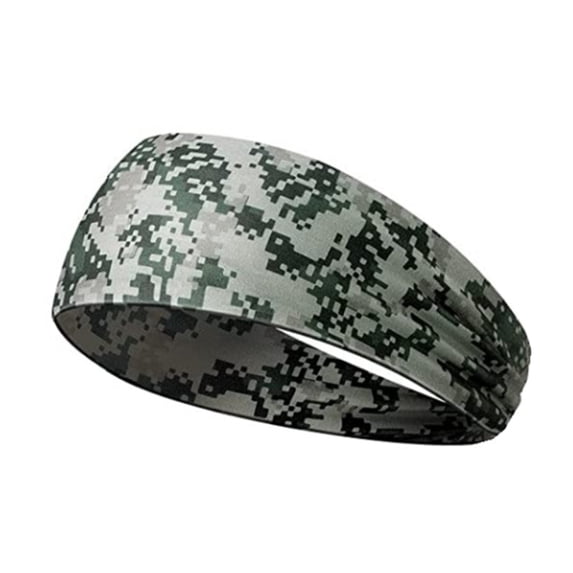 Trgacdwlo 2 Pack Camo Head Bands Mens Elastic Non Slip Sweatbands for Men Women Soft Stretchy Basketball Tennis Workout Sports Unisex Hairband