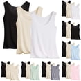 thumbnail image 1 of Trgacdwlo 3 Pack Tank Top Women Slim Fit Stretchy Basic Layering for Everyday Wear Scoop Neck Sleeveless Women Undershirts, 1 of 9