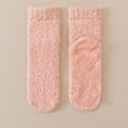 thumbnail image 1 of Trgacdwlo 3 Pairs Solid Pastel Color Fuzzy Non Slip Crew Slipper Socks for Women, Ultra Soft Warm Indoor House Sleep Floor Slipper Socks for Daily Home Use, 1 of 8