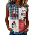 thumbnail image 1 of Trgacdwlo 4th Of July Women's Tank Tops Raglan Womens Sleeveless Shirts Color Block Stars Stripes 250th Anniversary Usa Shirt, 1 of 6