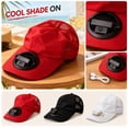 thumbnail image 1 of Trgacdwlo Adjustable 3-Speed Fan Baseball Cap for Men Women Mesh Cooling Sun Hat with Rechargeable Fan Outdoor Work, Daily Use Uv Protection Cap, 1 of 9