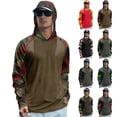 thumbnail image 1 of Trgacdwlo Camouflage Men's Sun Protection Hoodie Shirts UPF 50+ Raglan Long Sleeve Mens Rash Guards Outdoor Hiking Men's Fishing Shirts, 1 of 5
