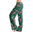 thumbnail image 1 of Trgacdwlo Candy Cane Pattern Pajama Bottoms Women Fall Winter Christmas Pajama Pants Women Soft Cozy Xmas Elastic Waist Womens Sleep Pants, 1 of 6