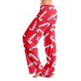thumbnail image 1 of Trgacdwlo Candy Cane Print Pajama Bottoms Women Fall Winter Christmas Pajama Pants Women Comfy Soft Xmas Elastic Waist Women's Sleep Pants, 1 of 6