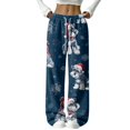 thumbnail image 1 of Trgacdwlo Christmas Fleece Pj Pants Women Fall Winter Cute Christmas Graphics Womens Fuzzy Pajama Bottoms Soft Cozy Wide Leg Flannel Sleepwear Xmas Lounge Pants Women, 1 of 5