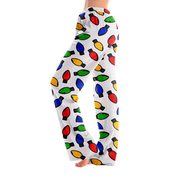 Trgacdwlo Christmas Pj Pants Women Wide Leg Cute Christmas Pattern Womens Pants Casual Comfy Soft Sleepwear Xmas Fall Winter Womens Pajama Bottoms