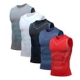 thumbnail image 1 of Trgacdwlo Compression Shirt Mens Tank Tops Slimming Body Shaper Vest Sport Running Quick Dry Gym Mens Workout Shirts Blue XL, 1 of 8