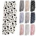 thumbnail image 1 of Trgacdwlo Fleece Pajama Pants Women Star Print Wide Leg Flannel Pajama Pants Women Elastic Waist Winter Warm Fuzzy Womens Sleep Pants, 1 of 10