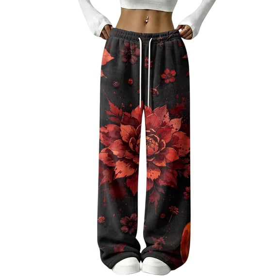 Trgacdwlo Halloween Fleece Pajama Pants for Women Fuzzy Loose Fit Sleepwear Lounge Pants Women Funny Ghost Graphic Winter Warm Womens Pajama Bottoms