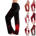 thumbnail image 1 of Trgacdwlo Halloween Pajama Pants Women Funny Ghost Wide Leg Women's Sleep Pants Elastic Waist Fall Winter Women's Pajama Bottoms, 1 of 6