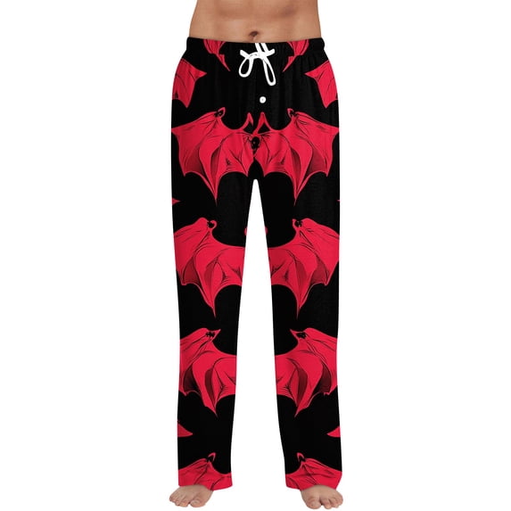 Trgacdwlo Halloween Pajamas Pants Men Ghost Pumpkin Print Men Pajama Pants Elastic Waist Drawstring Fall Winter Men Lounge Pants