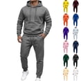 thumbnail image 1 of Trgacdwlo Men's 2 Piece Sweatsuit Set Tracksuit Casual Hoodie and Joggers Sport Pant Set Fall Winter Hoodie Sweatsuits Casual Athletic Outfits Yellow L, 1 of 9
