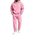 thumbnail image 1 of Trgacdwlo Men's Sweatsuits 2 Piece Outfits Baggy Fleece Quarter Zip Hoodie & Sweatpants Set Winter Athletic Men Sweatsuits Sets, 1 of 6