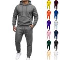 thumbnail image 1 of Trgacdwlo Men's Sweatsuits 2 Piece Set Tracksuit Hoodie Baggy Jogger Sweatpants Set Fall Winter Outfits Jogging Suit Hooded Set Orange L, 1 of 9
