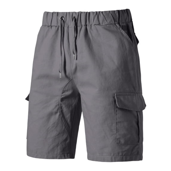 Trgacdwlo Mens Cargo Shorts High Elastic Waist Lightweight Men's Athletic Shorts Summer Camping Travel Mens Gym Shorts with Pocket Gray L