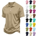 thumbnail image 1 of Trgacdwlo Mens Polo Shirts Collared Button Mens Short Sleeve Shirt Quick Dry Summer Sun Protection Mens Golf Polo Shirt Green S, 1 of 7