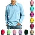 thumbnail image 1 of Trgacdwlo Polo Shirts for Men Breathable Mens Long Sleeve Shirts Summer Fall Moisture Wicking Mens Golf Polo Shirt with Pocket Red XL, 1 of 10