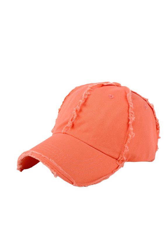 Retro Ripped Baseball Cap Adjustable Breathable Casual Men Women Running Hiking Trucker Cap Yellow