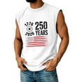 thumbnail image 1 of Trgacdwlo S-5XL 1776-2026 250 Anniversary USA Shirt Flag Print 4th of July Mens Tank Top Patriotic Independence Day Red White and Blue Mens Graphic T-Shirts White L, 1 of 3