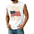 thumbnail image 1 of Trgacdwlo S-5XL Big and Tall 250 Anniversary USA Tank Tops Men 4th of July Sleeveless Shirt Men Summer Patriotic Men's Shirts White XXL, 1 of 3