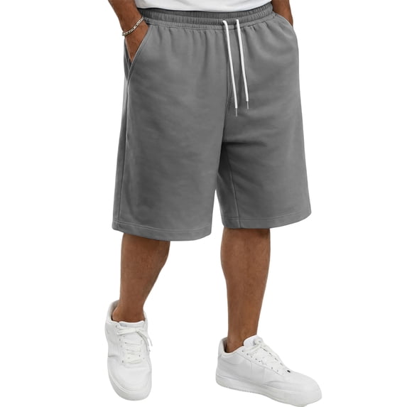 Trgacdwlo S-5XL Big and Tall Mens Beach Shorts Elastic Waist Mens Shorts Casual with Pocket Men's Gym Shorts Outdoor Golf Fishing Gray 5XL
