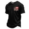 thumbnail image 1 of Trgacdwlo USA 250th Anniversary 1776-2026 Flag Print Short Sleeve Mens Big and Tall T Shirts Commemorative Red White and Blue 4th of July Shirts Men Black XL, 1 of 5