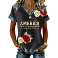 thumbnail image 1 of Trgacdwlo Waffle 250th Anniversary USA Shirts 1776-2026 Flag Print Short Sleeve Shirts Women Independence Day Red White and Blue 4th of July Tops for Women S, 1 of 4