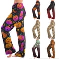 thumbnail image 1 of Trgacdwlo Womens Halloween Fleece Pajama Pants Spooky Ghost Pumpkin Fuzzy Pajama Pants Fall Winter Warm Womens Sleep Pants, 1 of 7