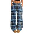 thumbnail image 1 of Trgacdwlo Womens Halloween Pajama Pants Funny Pumpkin Print Fall Wide Leg Womens Lounge Pants Ghost Graphic Spooky Cozy Pj Bottoms for Women, 1 of 5